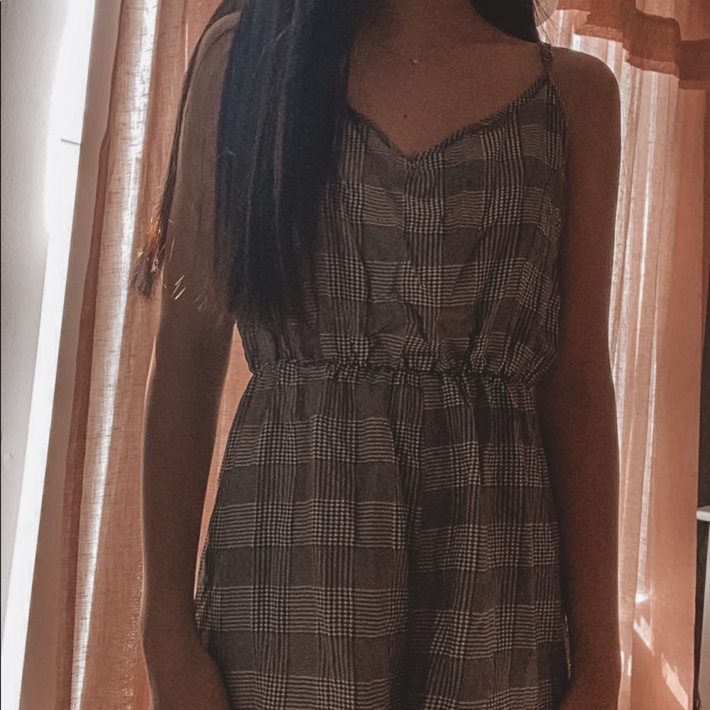 Gingham pattern Romper